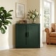 preview thumbnail 6 of 4, 31"H Corner Sideboard Cabinet Free-Standing Corner Storage Organizer