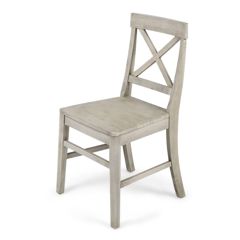 Acacia Wood Dining Chairs(21D x 17.75W x 35.5H Inch )