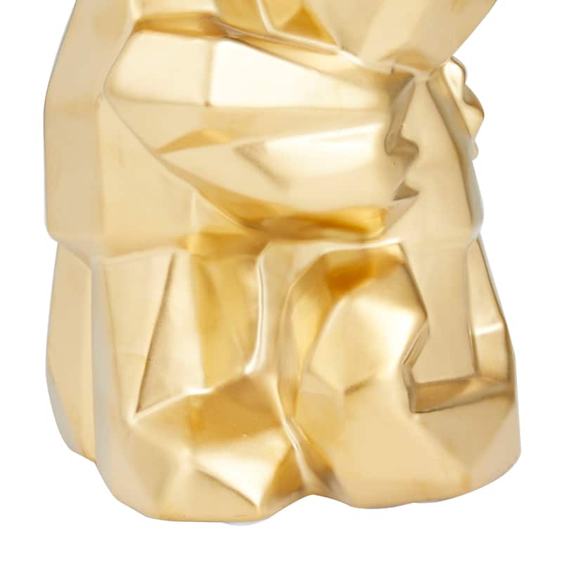 Porcelain Cubist Dog Sculpture - 8 x 5 x 12