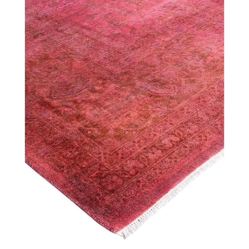 Fine Vibrance One-of-a-Kind Hand-Knotted Area Rug - Pink, 9' 2" x 9' 5" - 9' 2" x 9' 5"