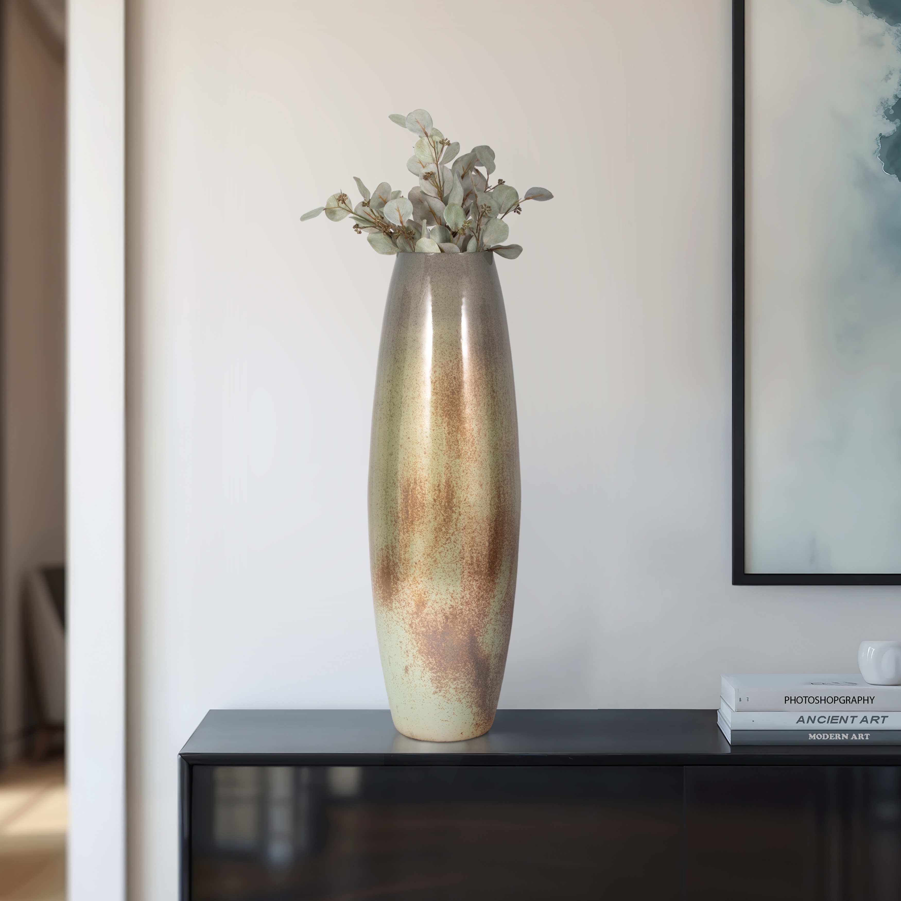 Sagebrook Home Curved Glass Vase Vases Decor