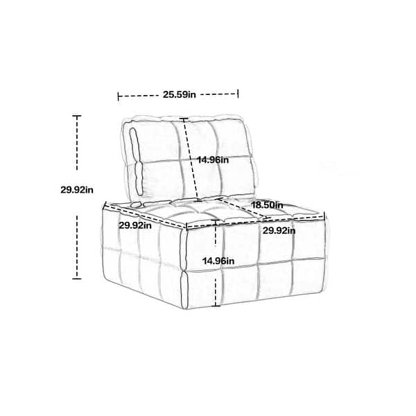 Deep Seat Oversized Chairs Lazy Sofa for Livingroom Upholstered Accent