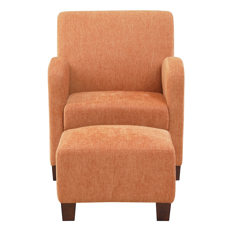 Aiden Chair & Ottoman with Espresso Legs