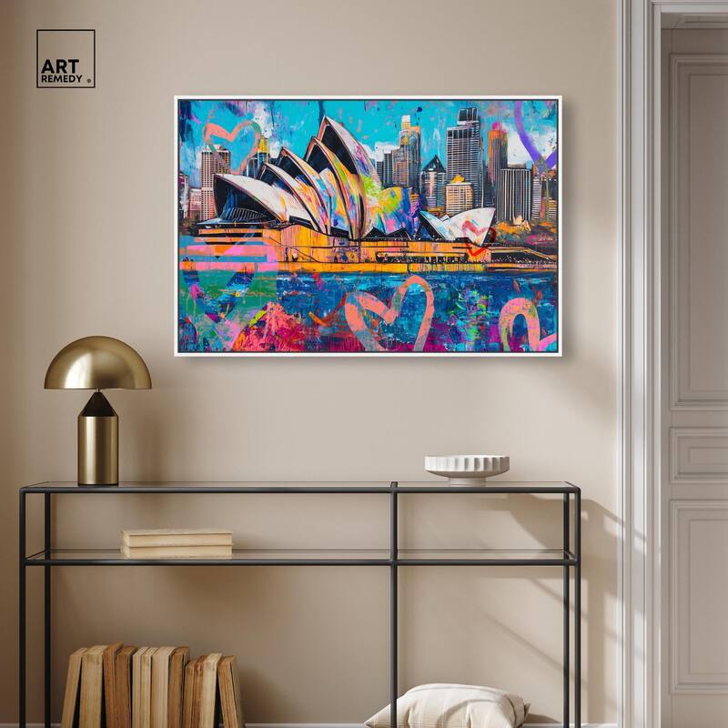 Sydney Opera Graffiti Canvas by Art Remedy