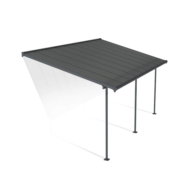 Sierra 10 ft. Gray/Gray Aluminum Patio Cover