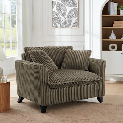 Lazy sofa chair, comfortable single-person sofa chair, with a backrest and soft seat cushion, having armrests on both sides