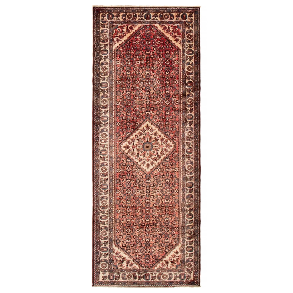 ECARPETGALLERY Hand-knotted Andelz Red Wool Rug - 3'11 x 10'3