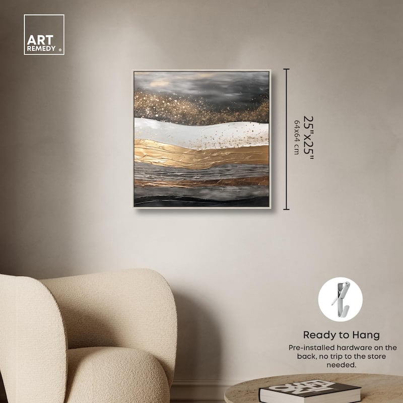 Moonlit Gold III Canvas by Art Remedy