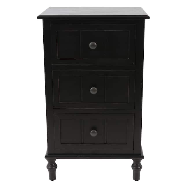 Copper Grove Hoxie 3-drawer Accent Table - Black