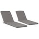 preview thumbnail 3 of 5, Fading Free All Weather Outdoor Patio Chaise Lounge Cushions Only - (Set of 2)
