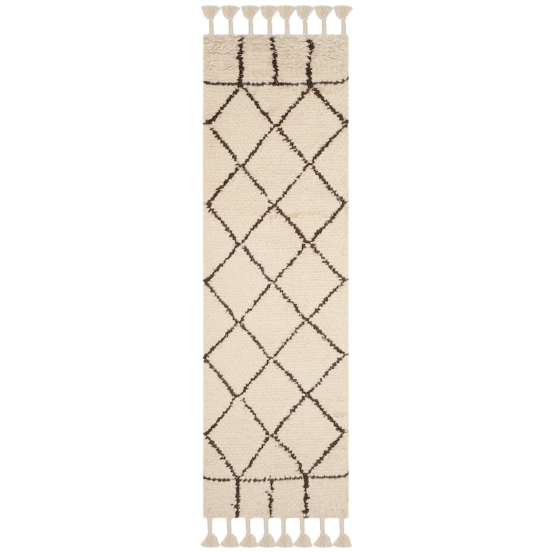 SAFAVIEH Handmade Casablanca Shag Magarete Tribal Wool Rug