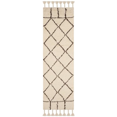 SAFAVIEH Handmade Casablanca Shag Magarete Tribal Wool Rug