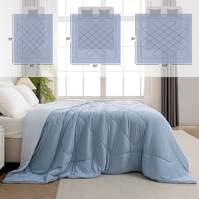 Double-Sided Cooling Comforter for Hot Sleepers