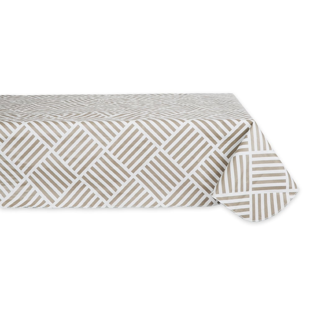 Stone Grid Vinyl Tablecloth
