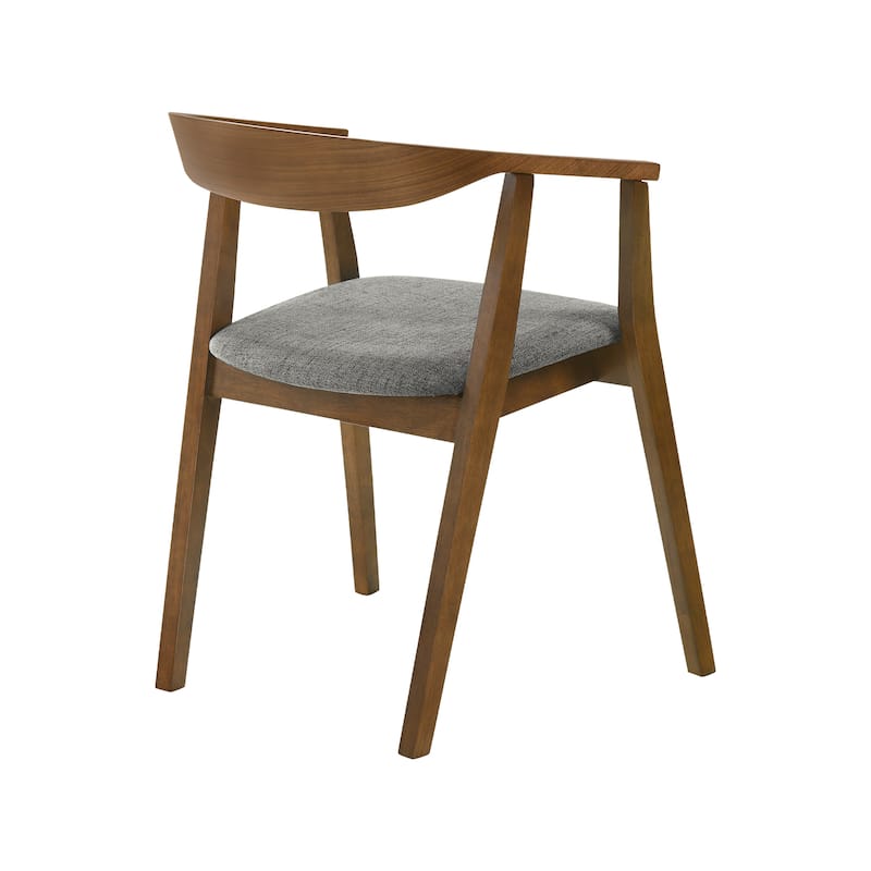 Santana Mid-Century Modern Upholstered Wood Dining Chairs - Set of 2