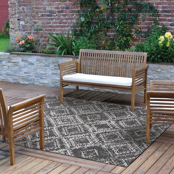 Foss Floors 6X8 Vintage Indoor/Outdoor Area Rug w/TPR On Sale Bed