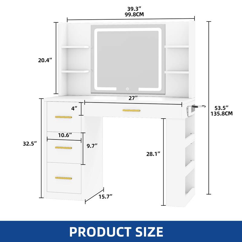 Moasis Makeup Vanity with LED Mirror