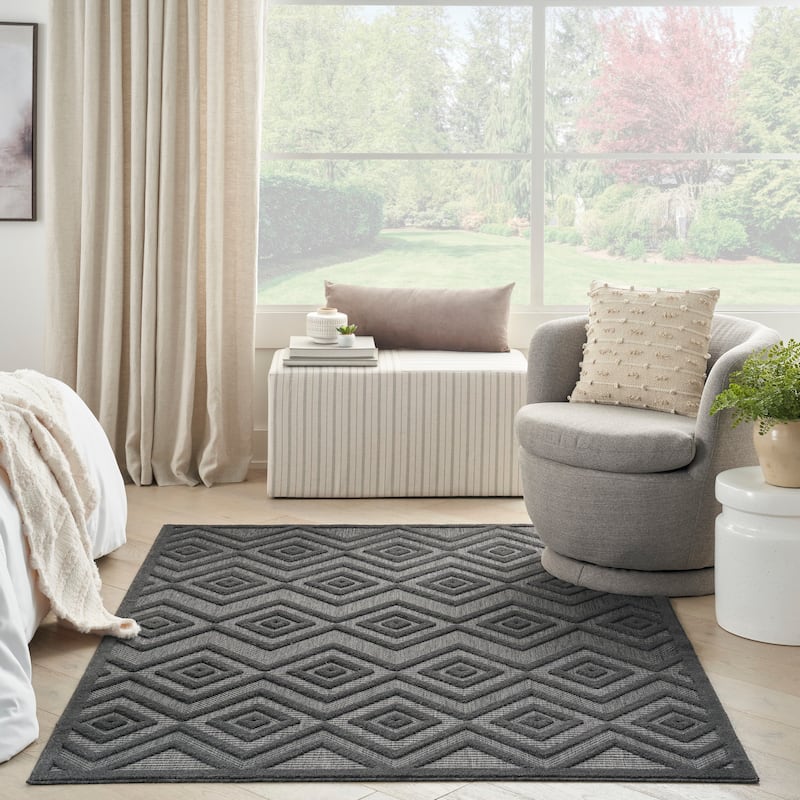 Nourison Versatile Indoor/Outdoor Geometric Flatweave Area Rug