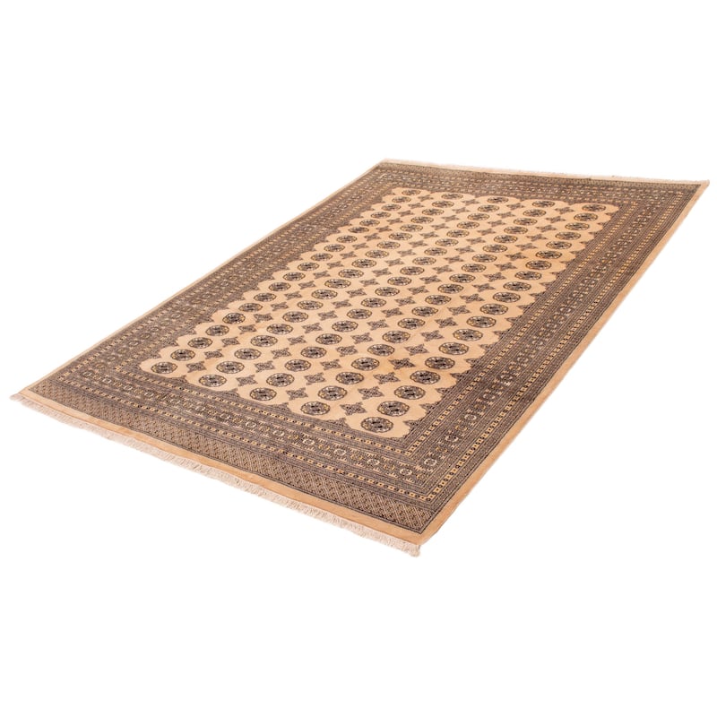 ECARPETGALLERY Hand-knotted Finest Peshawar Bokhara Beige Wool Rug - 8'3 x 11'7