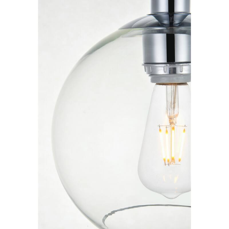 Elegant Lighting Baxter Single Light 8" Wide Semi-Flush Globe Ceiling