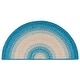 preview thumbnail 52 of 71, SAFAVIEH Handmade Braided Josefa Country Rug 2' x 4' Half-Moon - Blue/Beige - Novelty