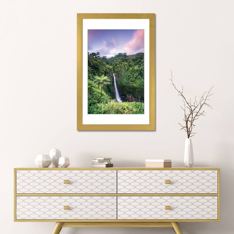 iCanvas "Waterfall At Sunset, Costa Rica" by Matteo Colombo PFA