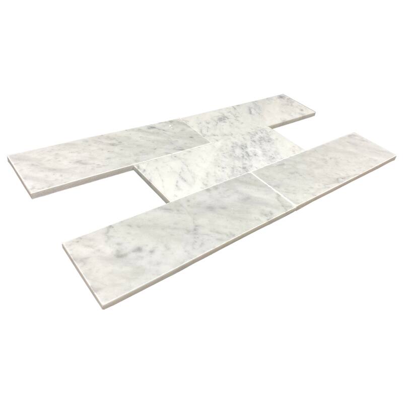 Carrara Marble 3" x 9" Honed Tile