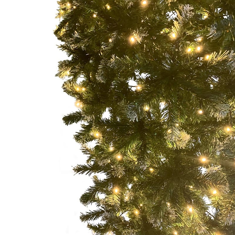 Eureka 7.4Ft Upside Down Prelit Christmas Tree with 400 Warm White LED