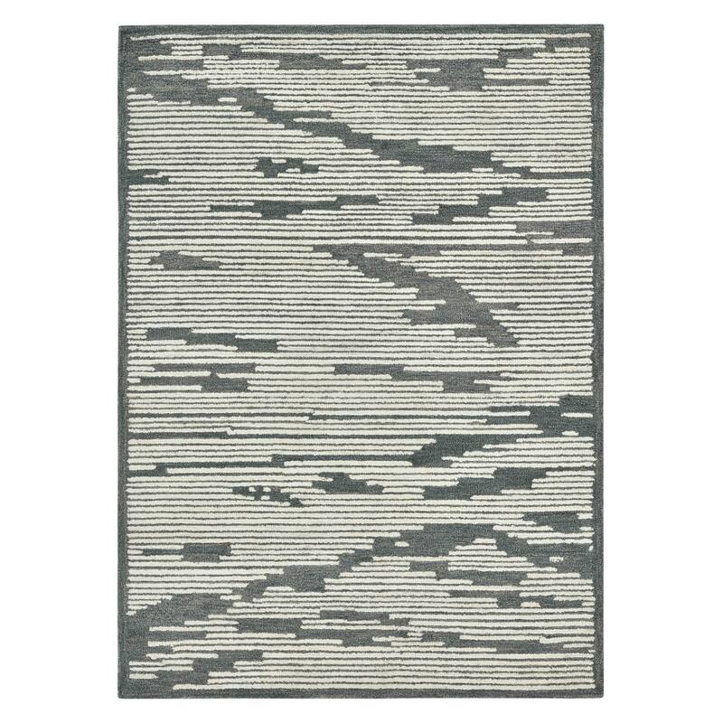 HomeRoots Geometric Lodge Rectangle Area Rug