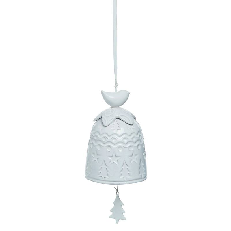 Transpac Dolomite 5 in. White Christmas Bird Bell - Bed Bath & Beyond ...