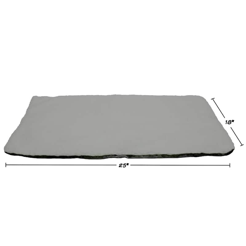 PETMAKER Self-Heating Pet Bed Crate Mat with Washable Sherpa Cover