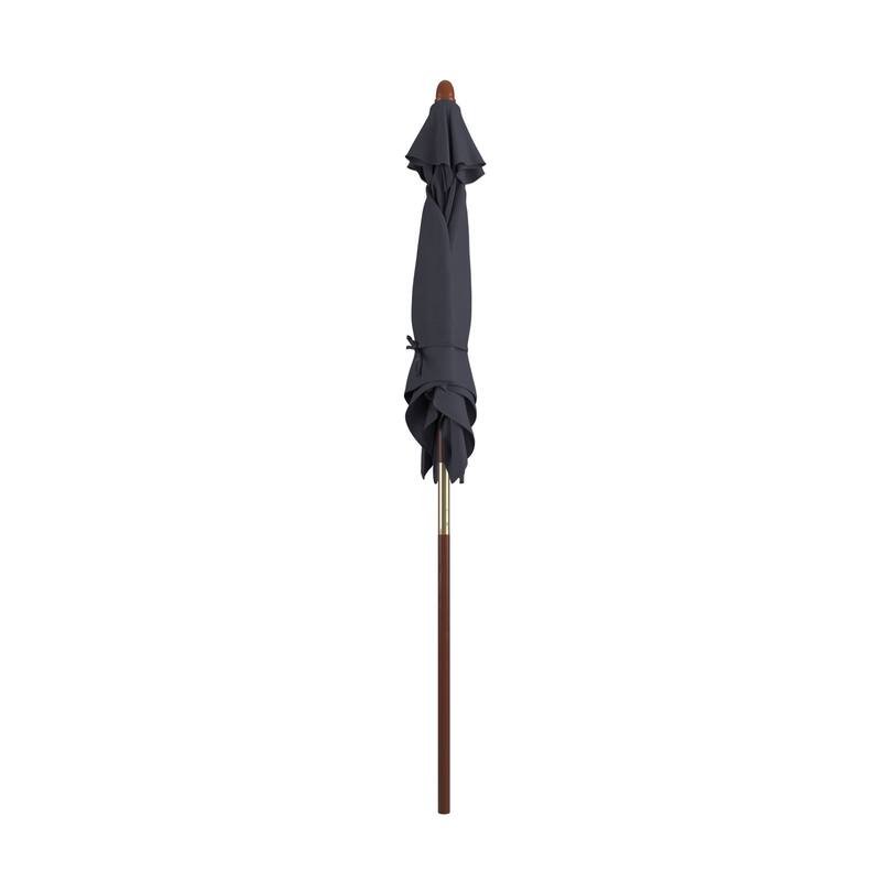 Port Lavaca 6ft Square, Sunbrella Fabric Wooden Patio Umbrella by Havenside Home, Base Not Included