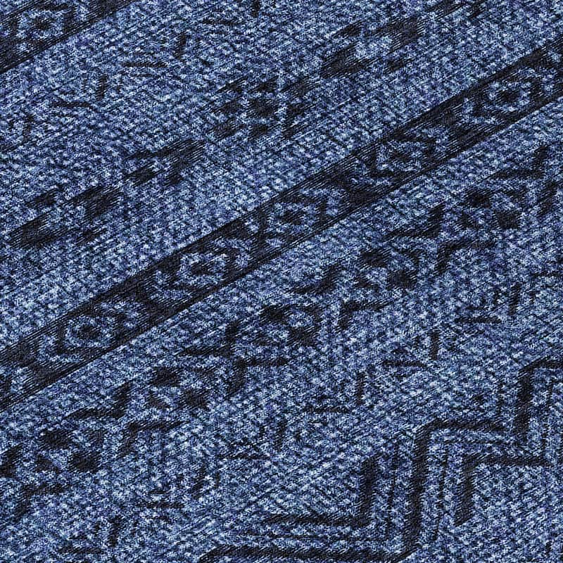 Machine Washable Indoor/ Outdoor Chantille Stripes Boho Rug
