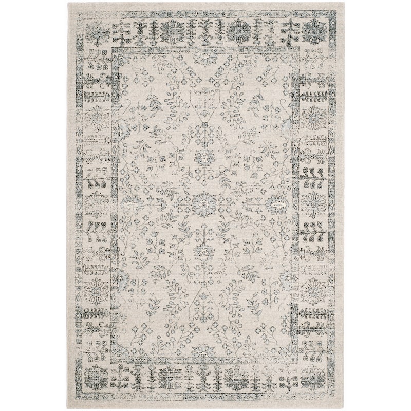 SAFAVIEH Carmel Zettie Vintage Boho Distressed Oriental Rug - 5'1" x 7'6" - Beige/Blue - Rectangle