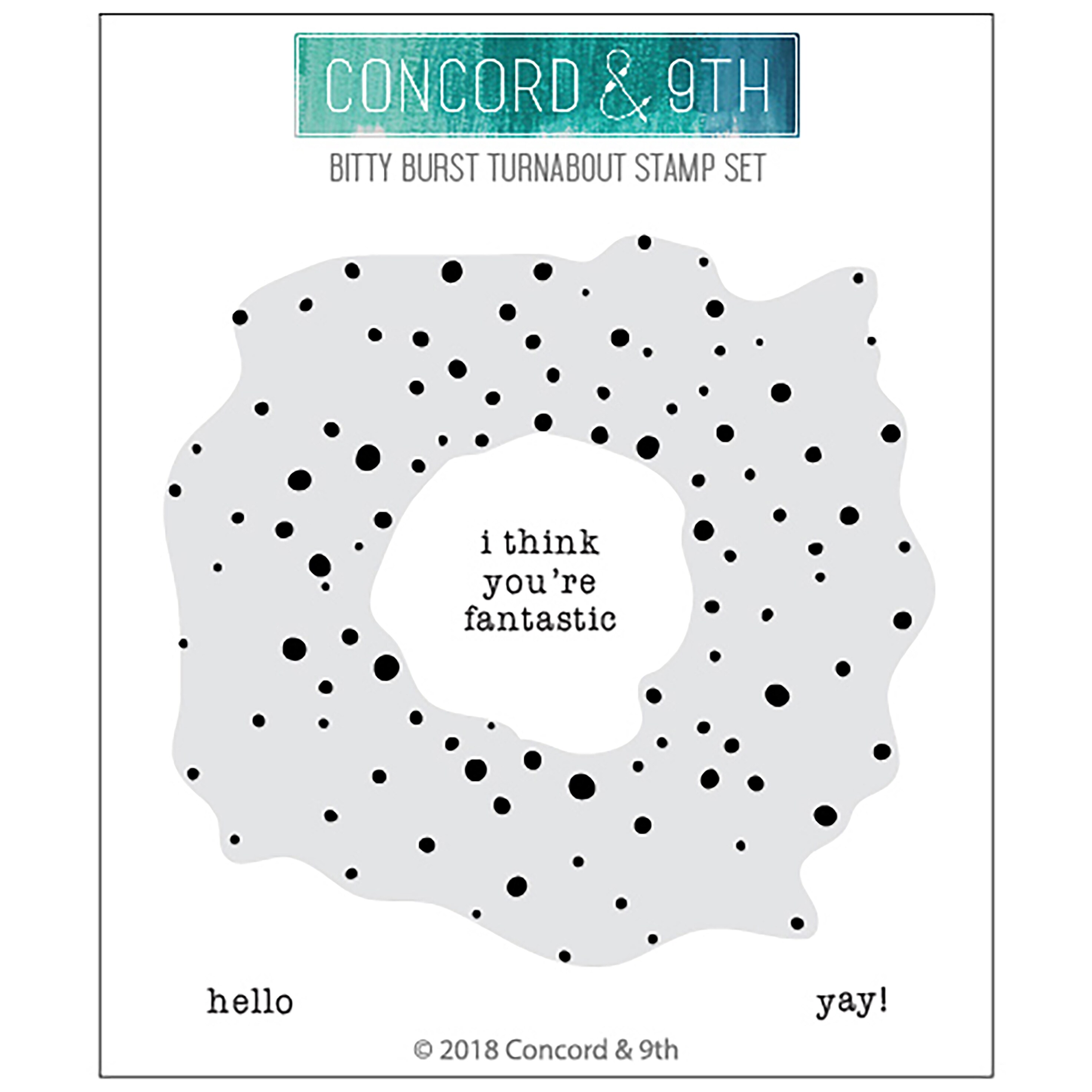 Concord /& 9th Clear Stamps 6/"X6/"-Many Thanks Turnabout