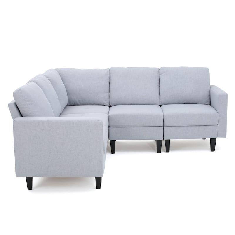 Zahra Modern Fabric 5-piece Sofa Sectional by Christopher Knight Home