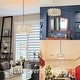 preview thumbnail 24 of 30, Tifany Modern Gold 4-Light Drum Chandelier Colored Glass Lights for Kitchen Island Bedroom