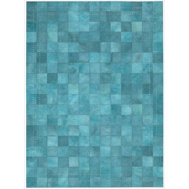 Nourison Vivid Textured Over-dyed Hair on Hide Modern Patchwork Area Rug