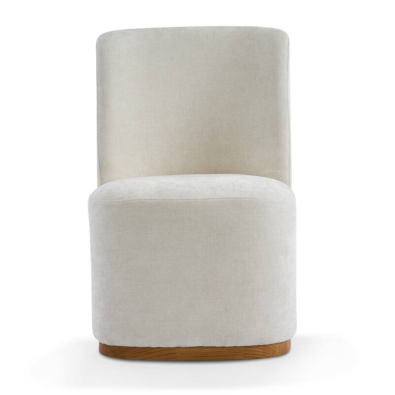 Christopher Knight Home - Modern Upholstered Rubber Wood Dining Chairs with High Back