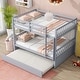 preview thumbnail 19 of 22, Full Over Full Rubber Wood Bunk Bed with Trundle(Twin),Convertible to 2 Full Size Beds