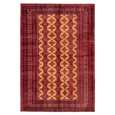 Teimani Red Rug 4'2" x 6'2" - 4'2 x 6'2