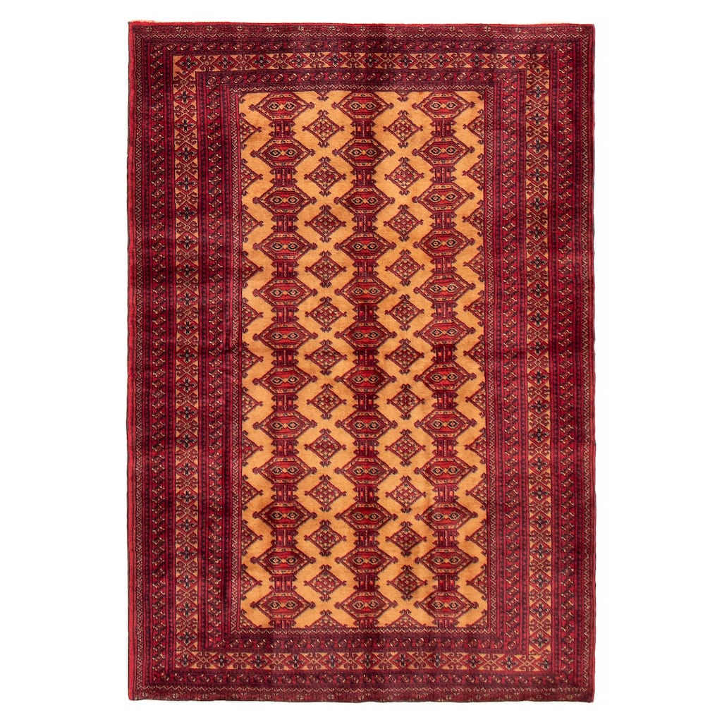 Teimani Red Rug 4'2" x 6'2" - 4'2 x 6'2