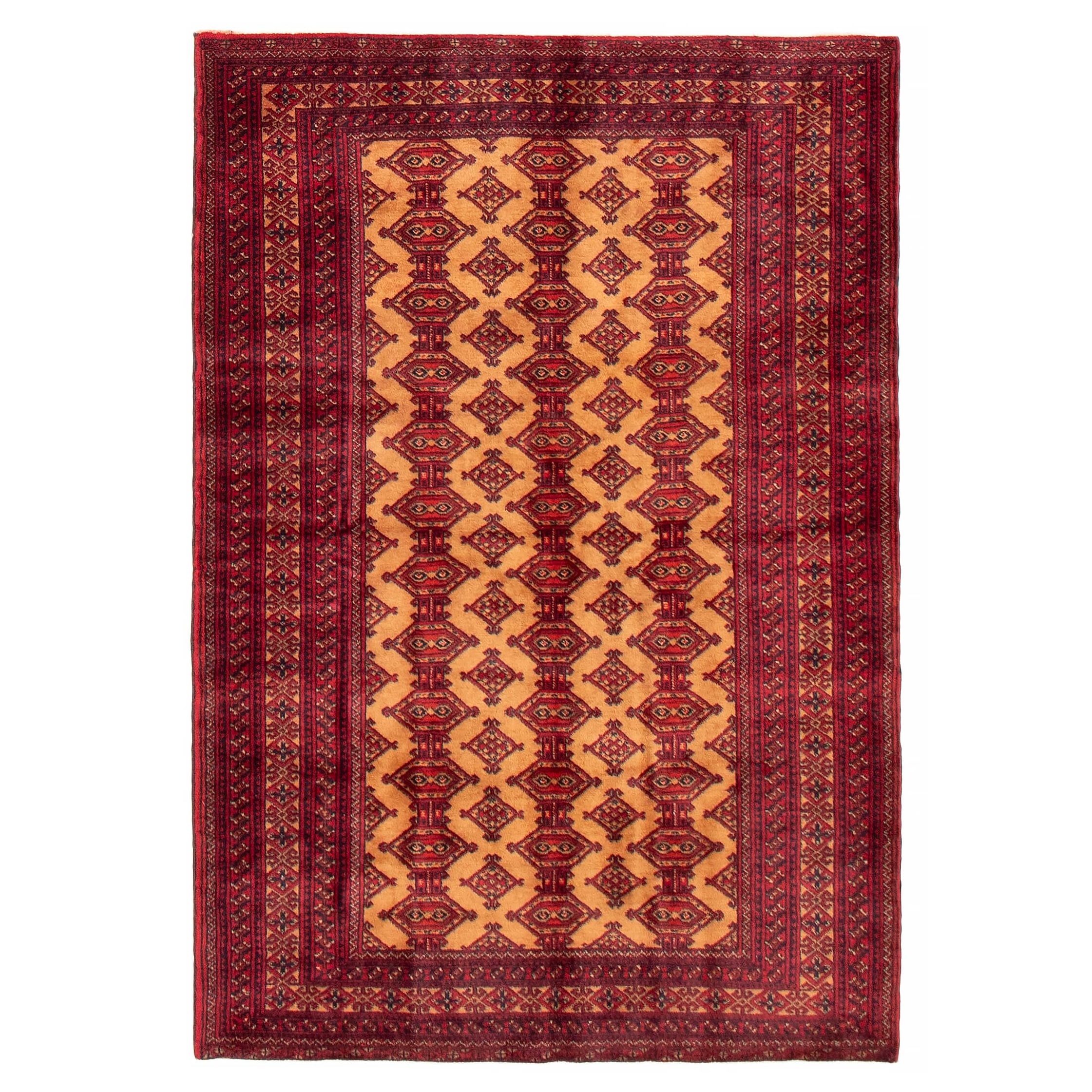 Teimani Red Rug 4'2" x 6'2" - 4'2 x 6'2