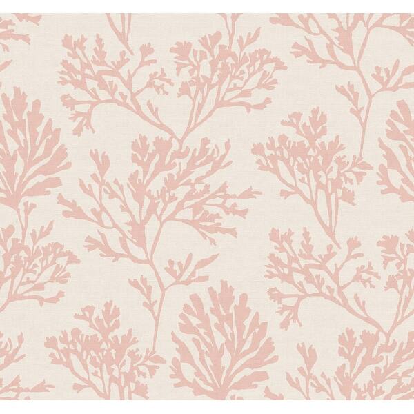 slide 2 of 7, A-Street Prints Tortuga Pink Coral Weave Wallpaper