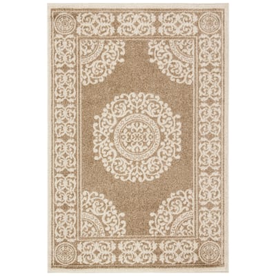 SAFAVIEH Amherst Alkea Contemporary Rug - Wheat - 4' x 6'