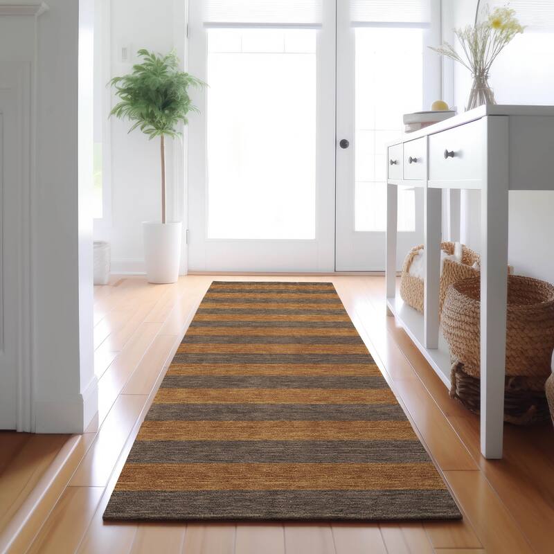 Premium Washable Super Soft Cabana Stripe Mayfield Rug - Fudge - 2' 3" x 7' 6" - Runner