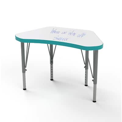 Tot Mate Versa Kids Desk Wing Shape Small Laminate Surface 29.75" x 16.75" Classroom Table, Write-On/Wipe-Off Dry Erase Top