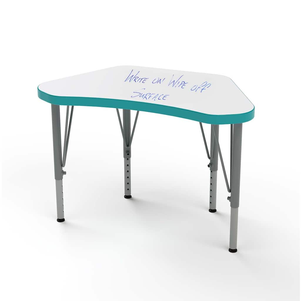 Tot Mate Versa Kids Desk Wing Shape Small Laminate Surface 29.75" x 16.75" Classroom Table, Write-On/Wipe-Off Dry Erase Top