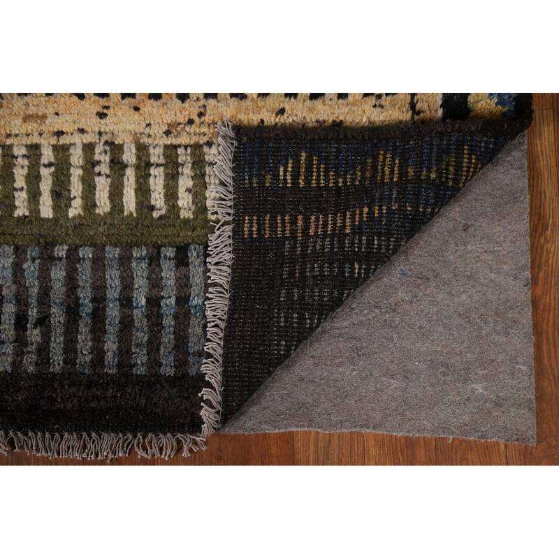 Hand Knotted Oriental 100% Wool Carpet Modern Tribal Multi-Colored Moroccan Area Rug - 8' 1'' X 5' 10''