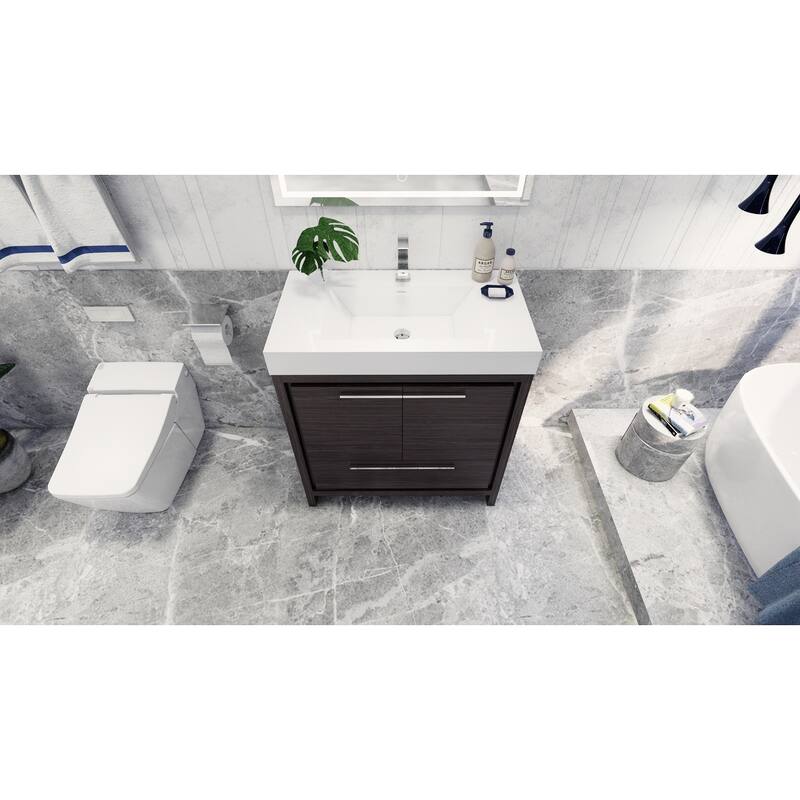 Dove 36'' Freestanding Vanity with Reinforced Acrylic Sink